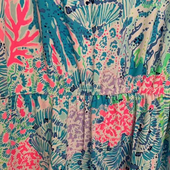Womens Lilly Pulitzer NWT Alessa Romper. Print is Sink or Swim. Size small. - Picture 7 of 8